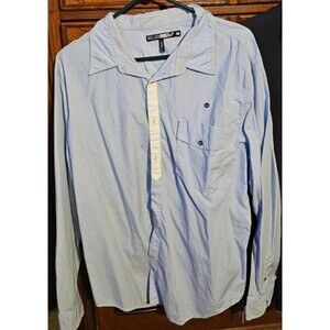 William Rast Men's XXL Casual Button Down Shirt Light Blue Justin Timberlake 2XL